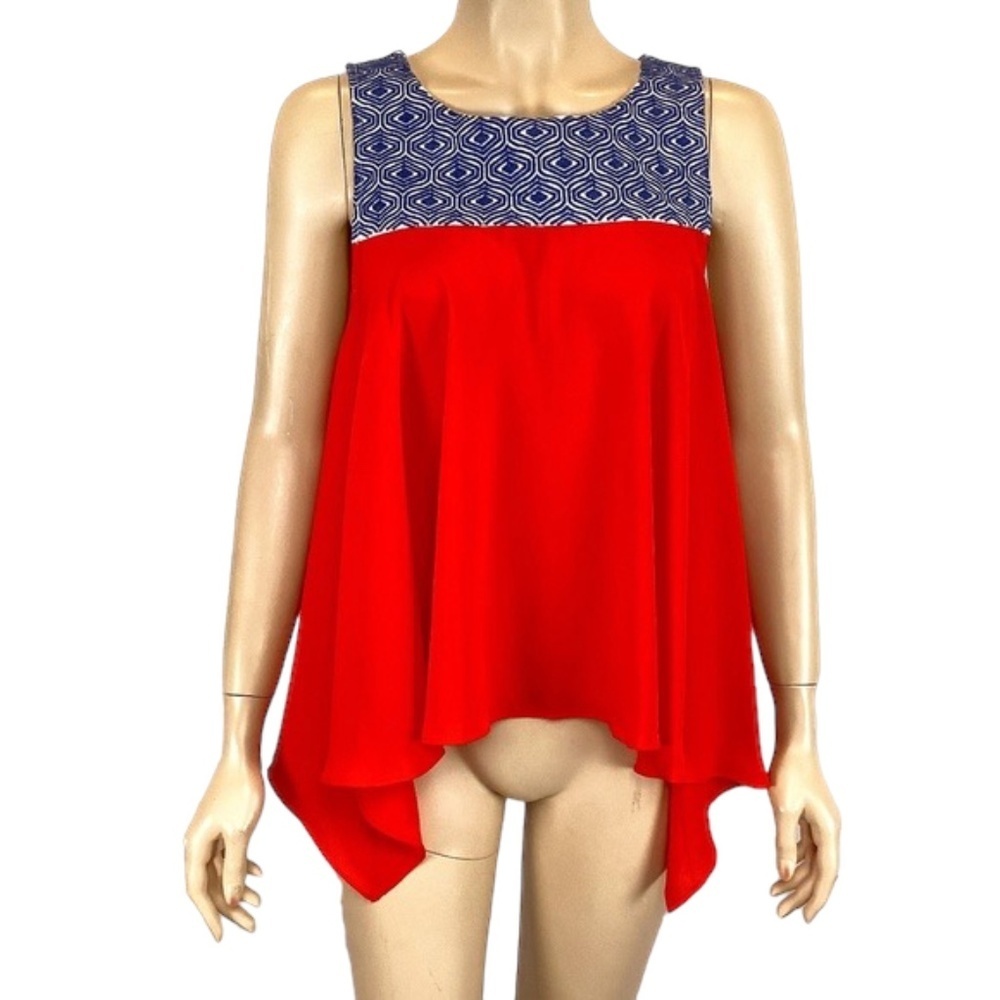 THML embroidered tank sleeveless top size ‎ Large